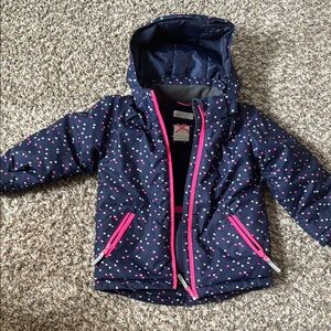 Toddler girl warm waterproof jacket